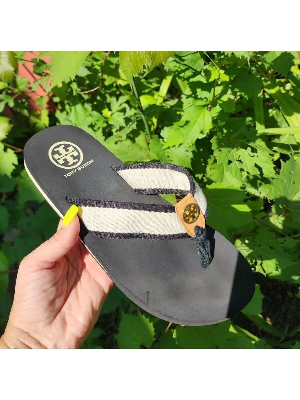 Size 7 - Tory Burch Wedge Flip Flops